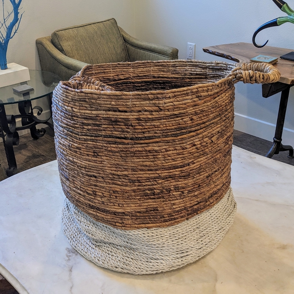 Extra large wicker basket